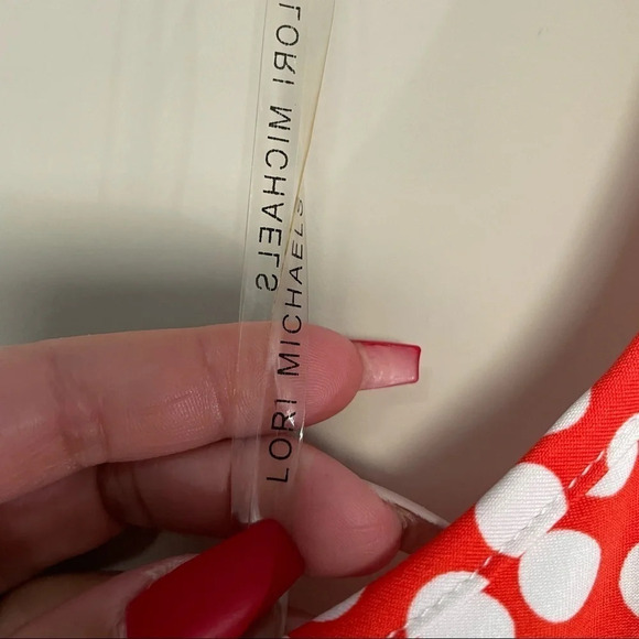 Lori Michaels  Sz M polka dots Racerback maxi beach dress - Picture 4 of 8